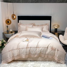 Conjunto de cama personalizada de algodão cetim